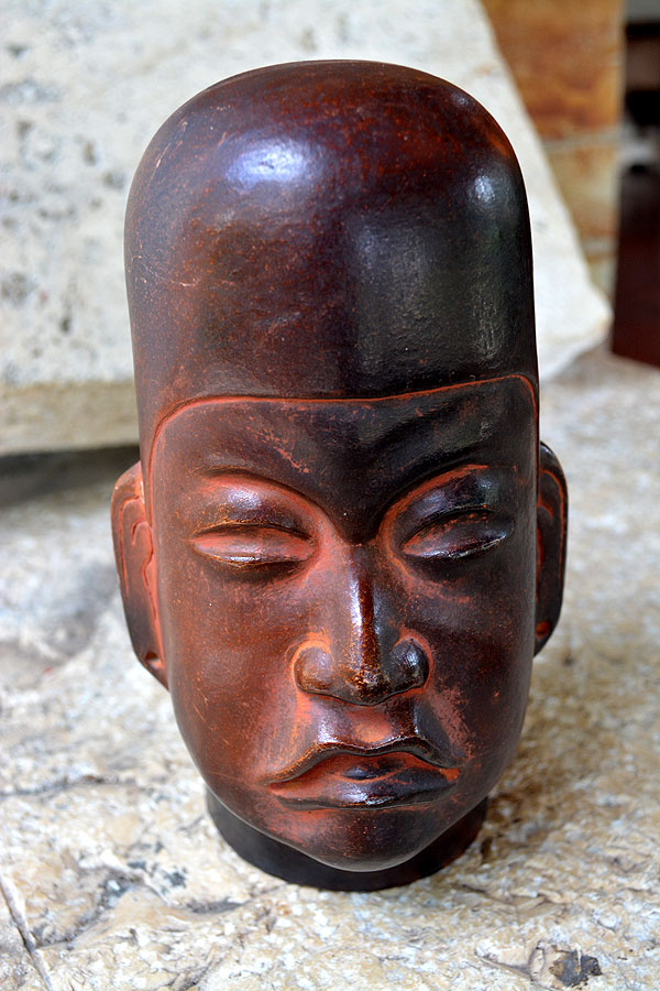 Olmec head of child